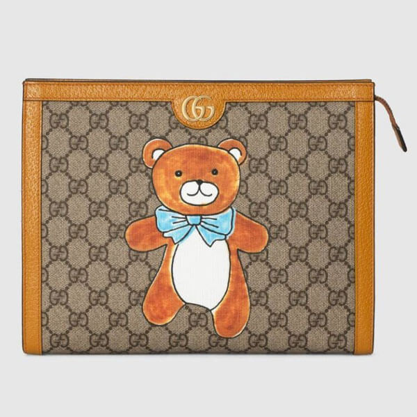 グッチ KAI クラッチ コピー グッチ カイ★EXO-KAIxグッチ 限定品 ベアプリント 男女兼用 660513 2YQAG 8695