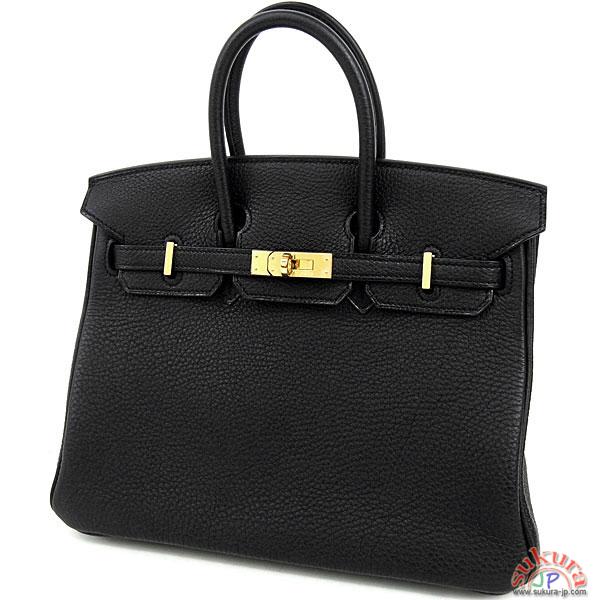 エルメス バーキン コピー 25cm ブラック×ゴールド金具 トゴ Q刻印 RA11-YA