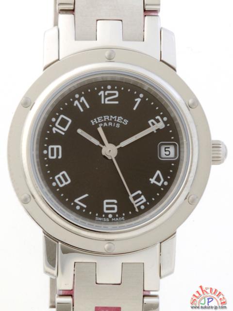 エルメス 時計 コピークリッパー CL4.210.330/3758 SS/SS ブラック