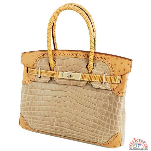 エルメス バーキン コピー 30cm ギリーズ Q刻印 Birkin Ghillies バッグ トリコロール RB11