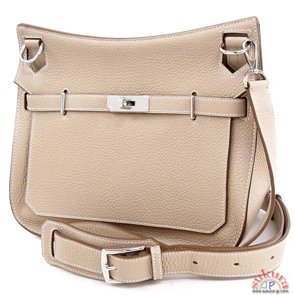 エルメス ショルダーバッグ ジプシエール28 アルジル×シルバー金具 Q刻印