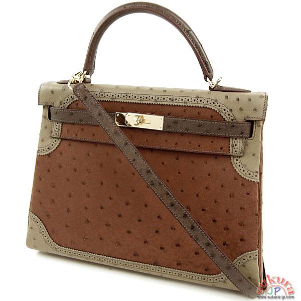 エルメス ハンドバッグ ケリー 32 cm ギリーズ Q刻印 Kelly トリコロール QL26-GZ