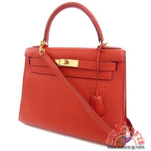 エルメス ハンドバッグ ケリー 28 cm 外縫い H刻印 Kelly ヴェルミヨン QJ01-SZ