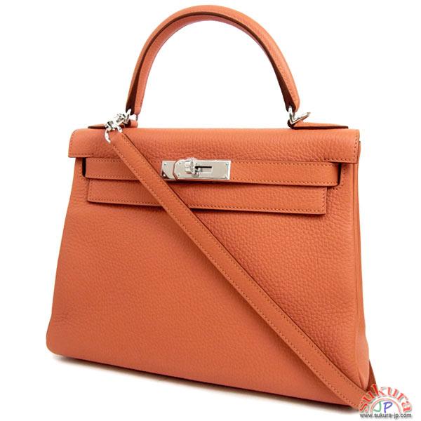 エルメス ハンドバッグ ケリー 28 cm 内縫い ローズテ×シルバー金具 Q刻印 エルメス Kellｙ