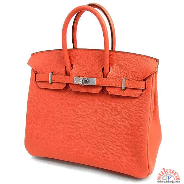 エルメス バーキン コピー 25cm フラミンゴ×シルバー金具 Q刻印 birkin バッグ