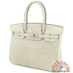 エルメス バーキン コピー 30cm ベトン×シルバー金具 Q刻印 Birkin RB10-GZ