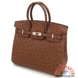 エルメス バーキン コピー 25cm エトリュスク×シルバー金具 オーストリッチ P刻印