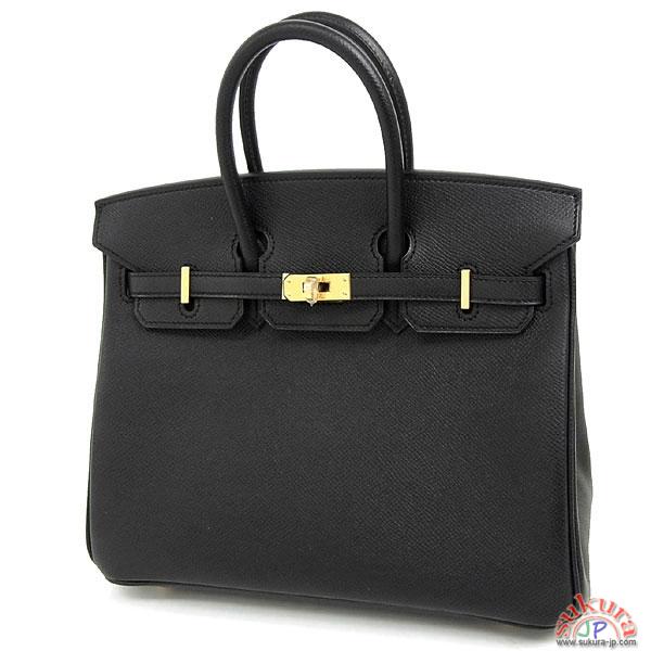 エルメス バーキン コピー 25cm ブラック×ゴールド金具 Q刻印 QK21-GZ