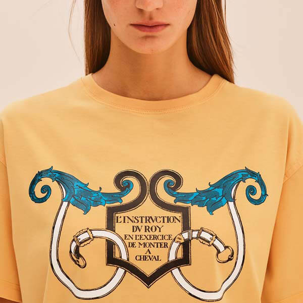 エルメス Tシャツ コピー 日本未入荷21SS 大人女子 コットンTシャツ H1E4615DG9038