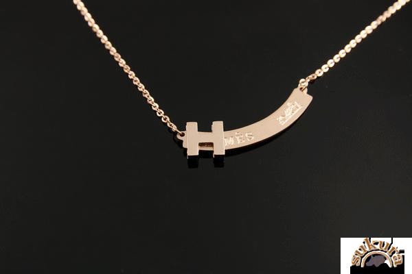 エルメス ネックレス 偽物ペンダント ローズゴールド ne117