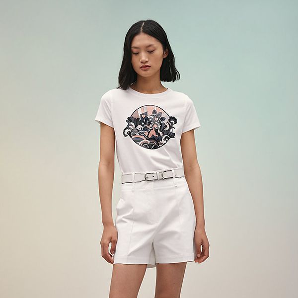 着心地の良い エルメス マイクロ Tシャツ 偽物 カルトゥーシュ H2E4613DU9034