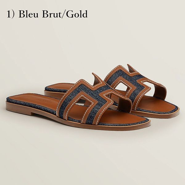 エルメス＊Oran sandal 偽物 オラン レザー＆キャンバス サンダル＊送込H221105Z 48