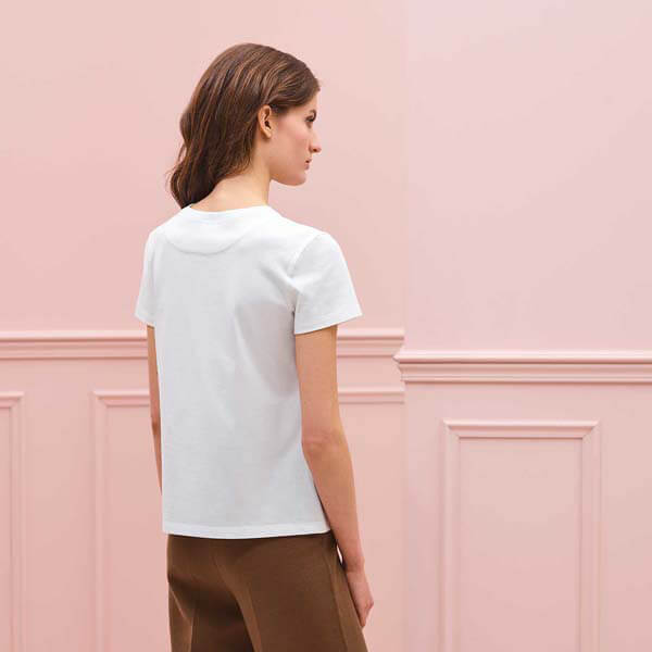 【エルメス Tシャツ 偽物】肌触りのいいコットンTシャツ レディース T-shirt H0H4603DZ9036