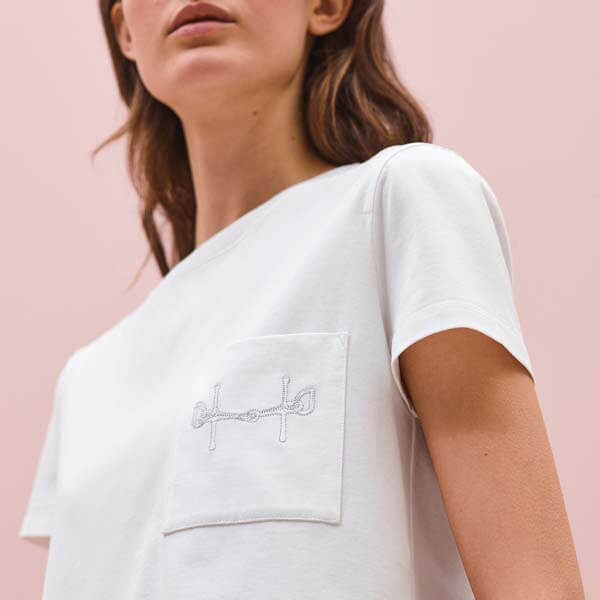 【エルメス Tシャツ 偽物】肌触りのいいコットンTシャツ レディース T-shirt H0H4603DZ9036