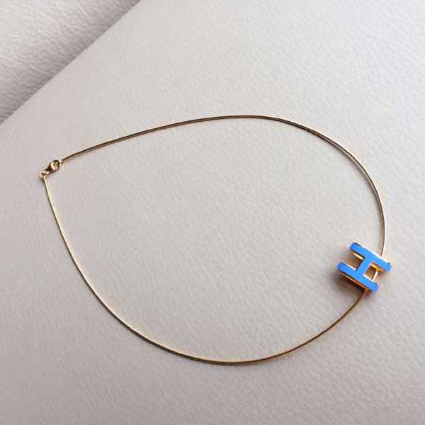エルメス ペンダント スーパーコピー POP H エルメス ポップh 偽物 見分け方 ペンダント☆blue lacquerゴールド