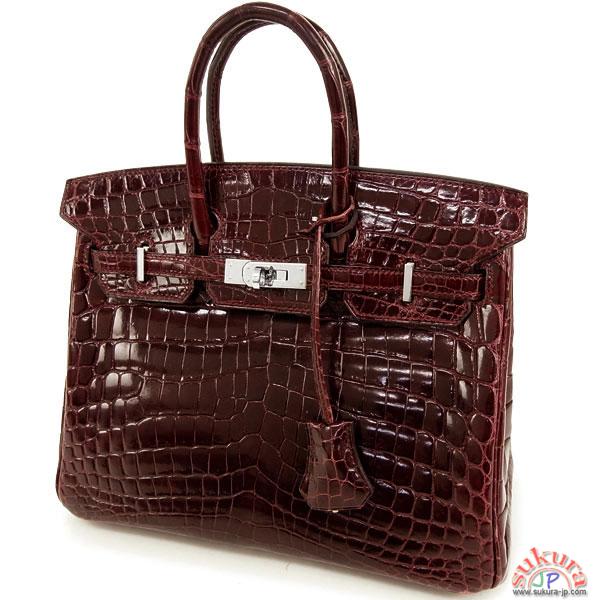 エルメス バーキン コピー 25cm ハンドバッグ ボルドー×シルバー金具 M刻印 Birkin バッグ