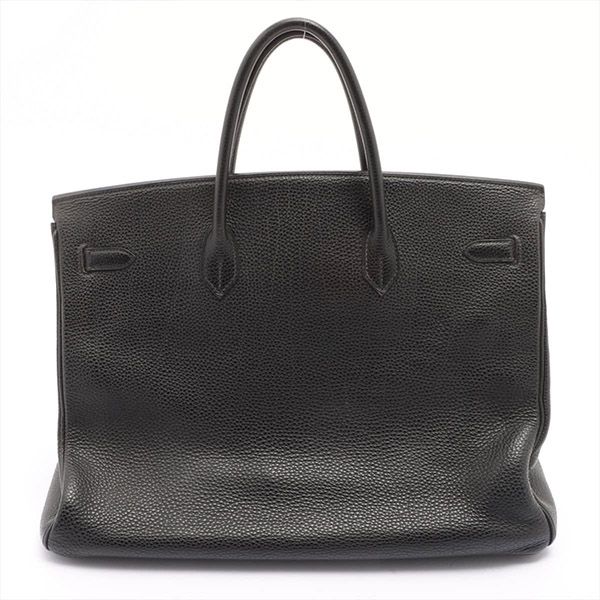 エルメス バーキン40 偽物 トゴ ブラック シルバー金具【追跡付】