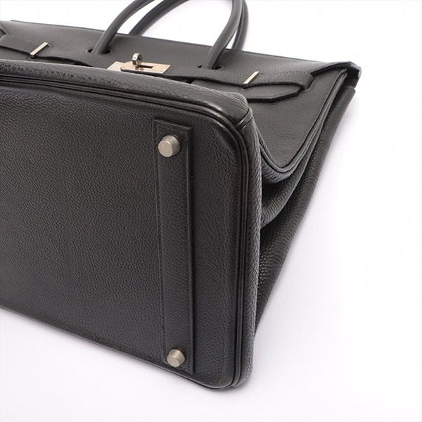 エルメス バーキン40 偽物 トゴ ブラック シルバー金具【追跡付】