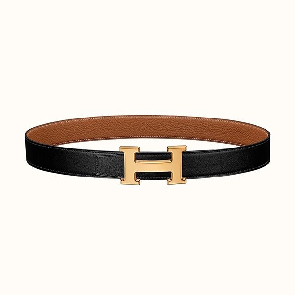 【エルメス】Hゴールドバックル＆リバーシブルベルト偽物 32mm