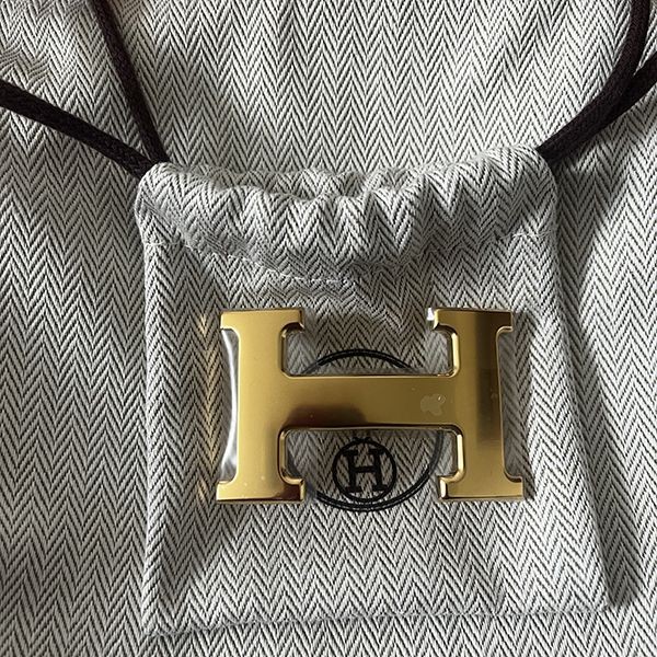 【エルメス】Hゴールドバックル＆リバーシブルベルト偽物 32mm