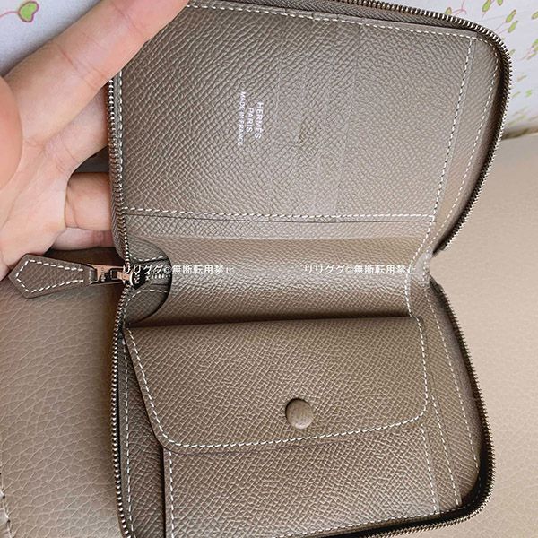 エルメス アザップ コンパクト財布 コピー エトゥープ