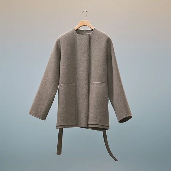 新色☆希少エルメス コピープレタ ベビーカシミヤ ローブ風コート H2H0122DB7936