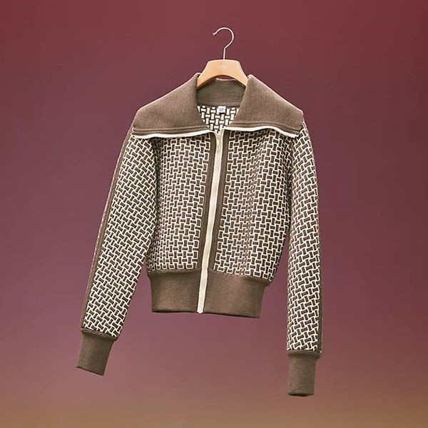 エルメス コピー Mosaique ジャカードニット ジャケット 2色 H2H2200DD0234