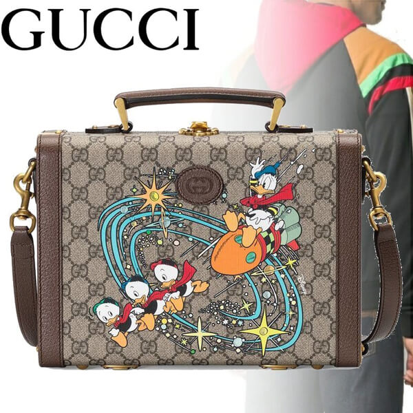 ディズニー×グッチドナルドダック 偽物 グッチ x DISNEY ビューティーケース 633587 2N1AT 8679