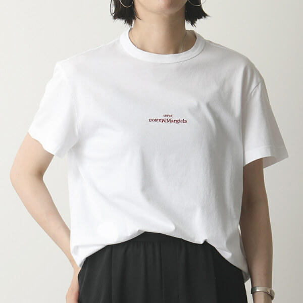 21SS【メゾンマルジェラ Tシャツ コピー】ディストーテッド ロゴTシャツ コットン100％
