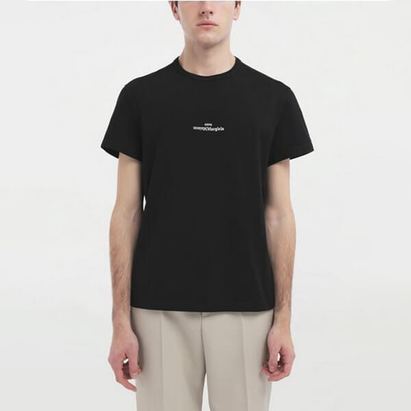 21SS【メゾンマルジェラ Tシャツ コピー】ディストーテッド ロゴTシャツ コットン100％