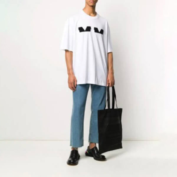 【メゾンマルジェラ Tシャツ コピー】パッチ コットン 半袖Tシャツ ホワイト