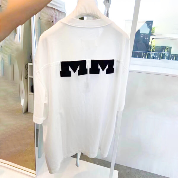 【メゾンマルジェラ Tシャツ コピー】パッチ コットン 半袖Tシャツ ホワイト