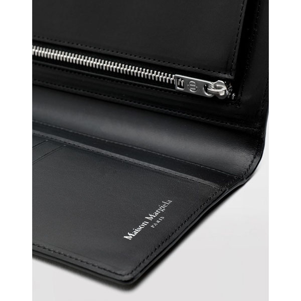 ★メゾンマルジェラ 財布 コピー★メンズ二つ折り長財布/黒 S55UI0202P2714T8013