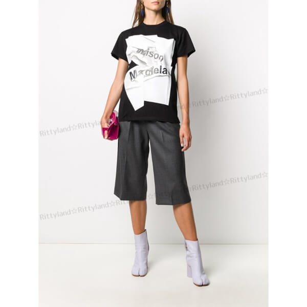 SALE21SS★メゾンマルジェラ Tシャツ コピー★ロゴ Tシャツ