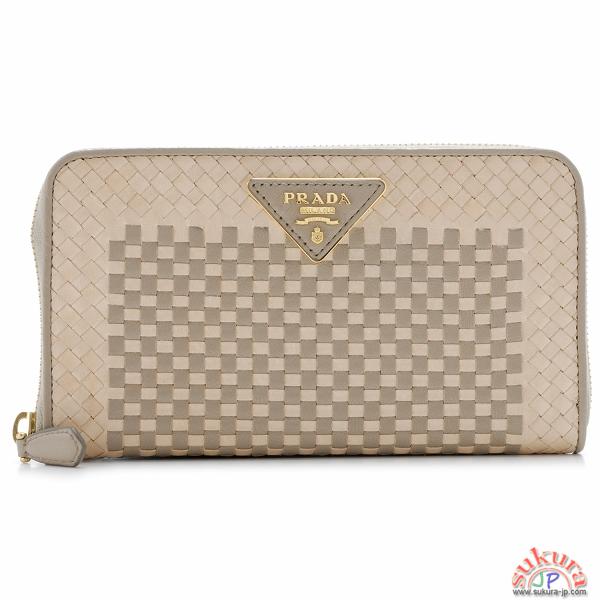 プラダ MADRAS LEATHERラウンドファスナー長財布 1M0506 2AJB TALPOM