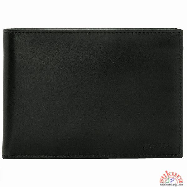プラダ VITELLO BASICロゴデザイン2つ折り財布 2M0002 BD9 002