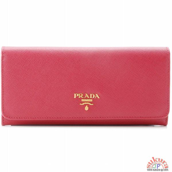 プラダ SAFFIANO METAL OROメタルロゴ付き2つ折り長財布 1M1132 QWA 505