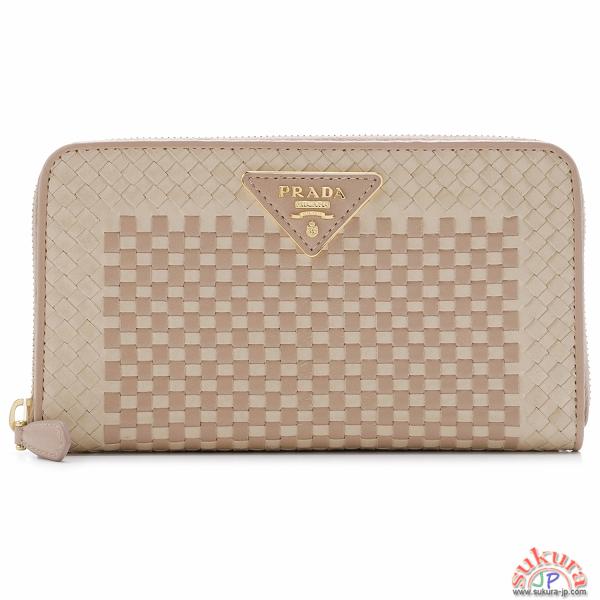 プラダ MADRAS LEATHERラウンドファスナー長財布 1M0506 2AJB TALROS