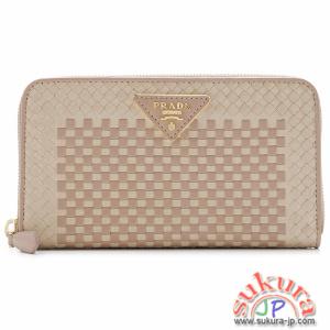 プラダ MADRAS LEATHERラウンドファスナー長財布 1M0506 2AJB TALROS