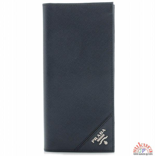 プラダ SAFFIANO METALメタルロゴ付き2つ折り長財布 2M0836 QME 216