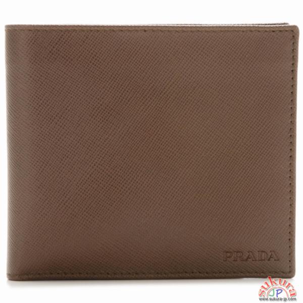 プラダ MEN\'S TES+SAF型押しレザー2つ折り財布 2M0738 053 324