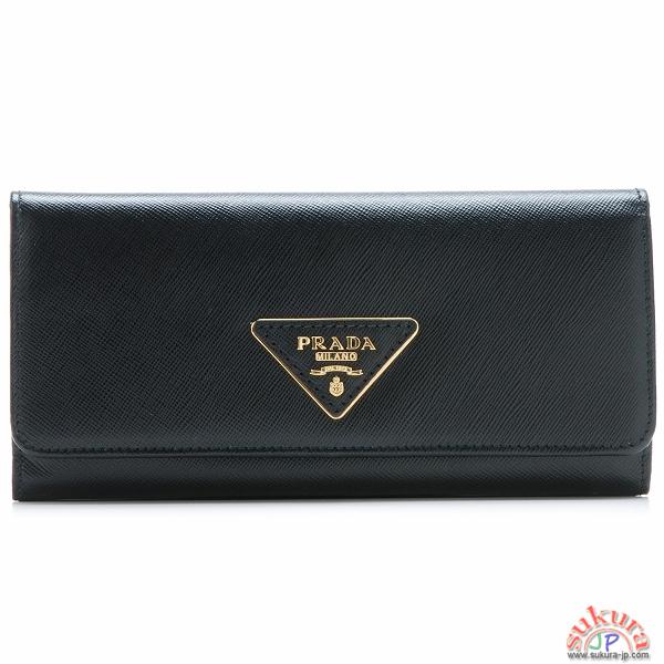 プラダ SAFFIANO TRIANGOLO 2つ折り長財布 1M1132 ZLR 002