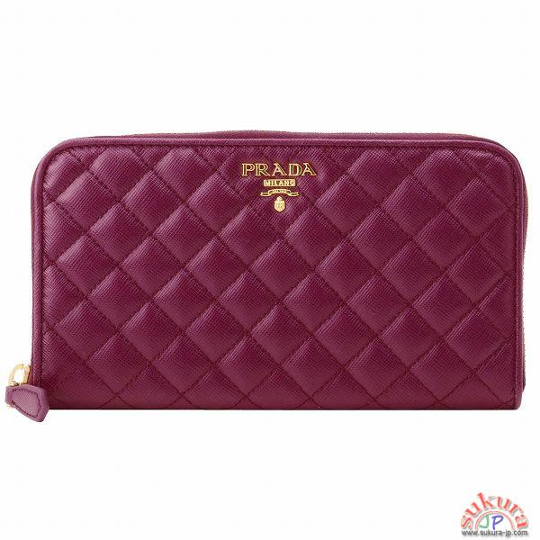 プラダ SAFFIANO QUILTINGメタルロゴ付き長財布 1M0506 2AEI 390