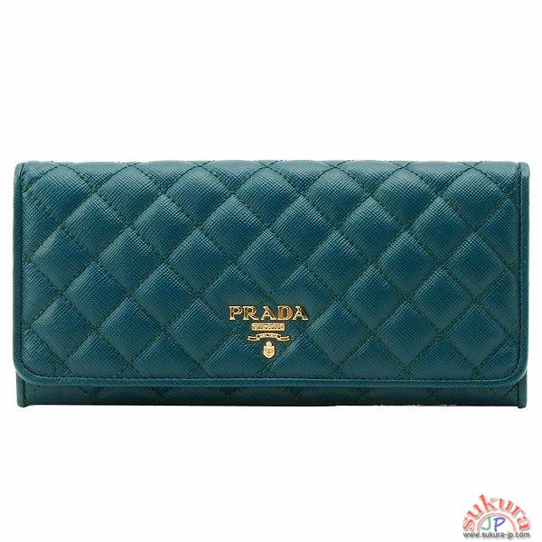 プラダ SAFFIANO 2つ折りキルティング長財布 1M1132 2AEI 491