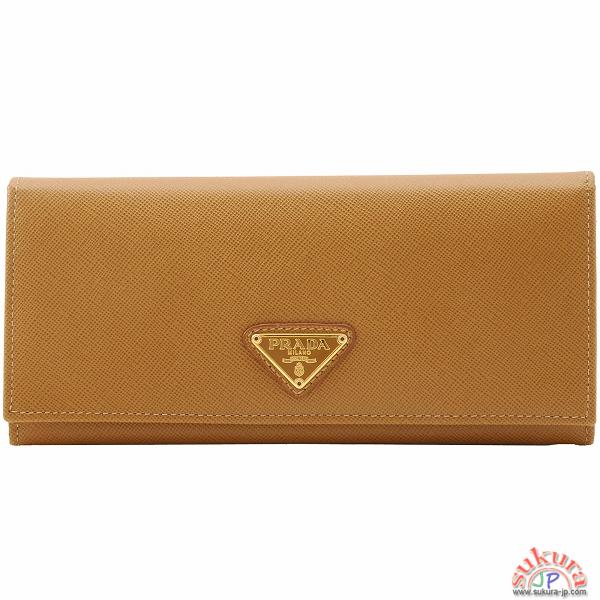 プラダ SAFFIANO OROロゴプレート付き2つ折り長財布 1M1132 QHH 98L