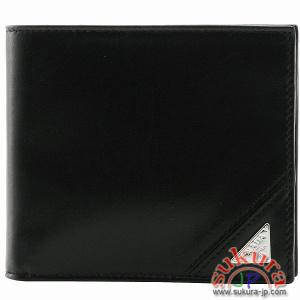 プラダ VITELLO TRIANGOLOロゴプレート付き2つ折り財布 2M0738 ZTD F0002