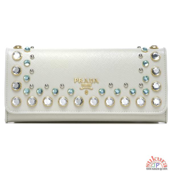 プラダ カーフレザー 二つ折り長財布 1M1132 2A2F K74