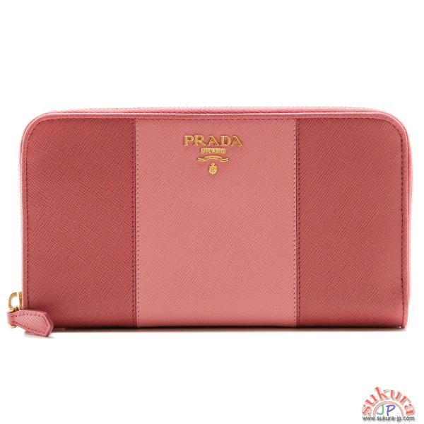 プラダ レザー ラウンドファスナー長財布 TAMARIS+CAMELIA
