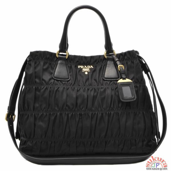 プラダ ナイロン+カーフ 2WAYハンドバッグ B1788M QR1 002