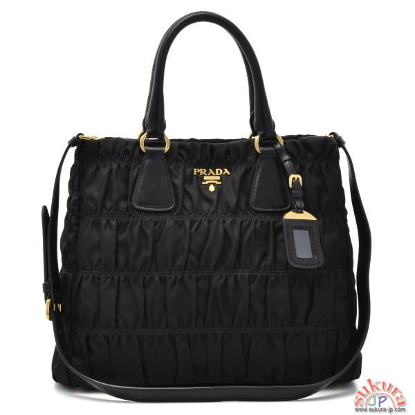 プラダ カナパ コピー ナイロン+カーフ 2WAYトートバッグ BN2394 QR1 002